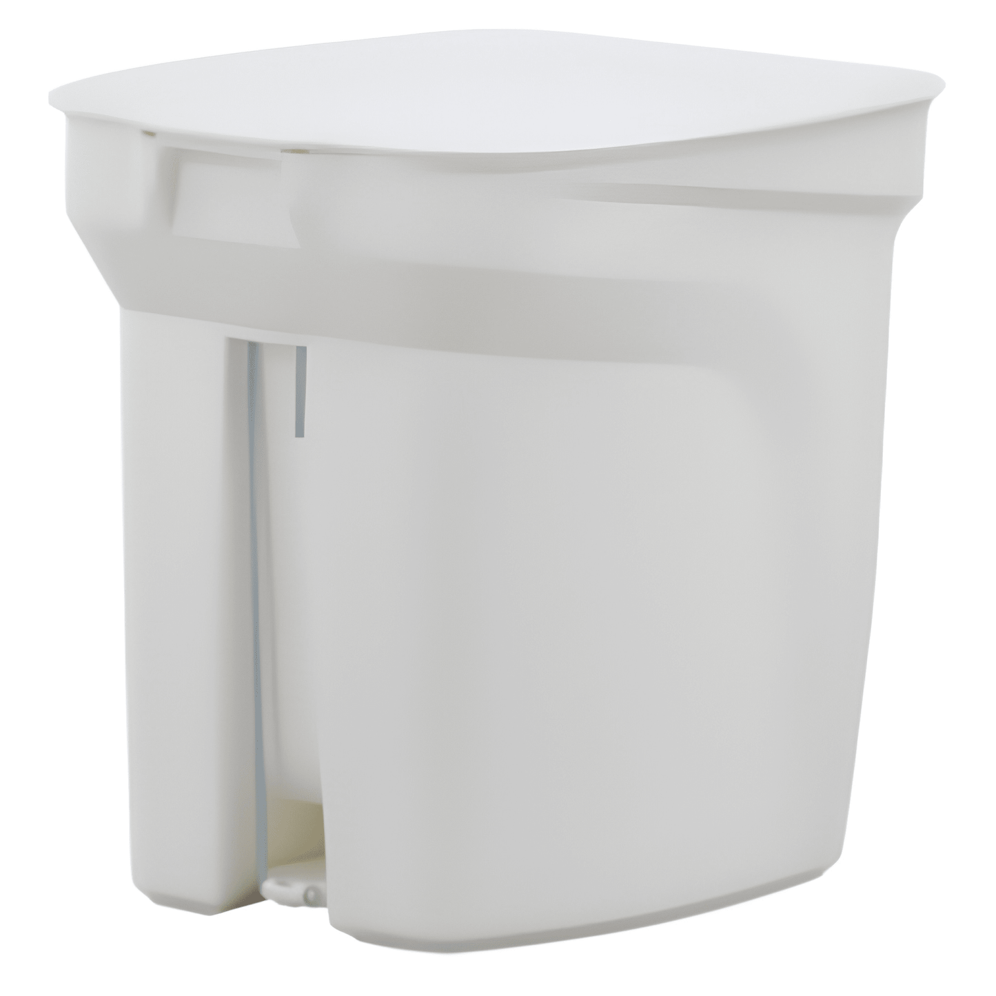 Tramontina Compact 7-Liter Trash Bin with Pedal in White Polypropylene with Galvanized Steel Rod-92851/010