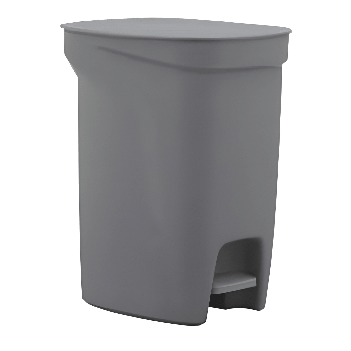 Tramontina Compact Trash Bin Pedal 10-Liter in Grey Polypropylene with Galvanized Steel Rod-92852/210