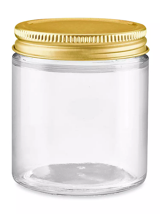 GLASS JAR WITH GOLD LID 500ML-447-500