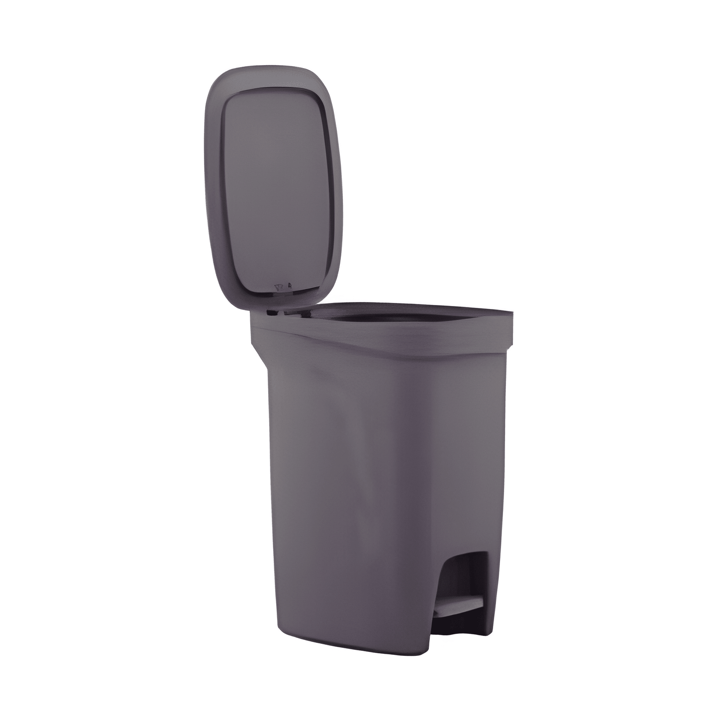 Tramontina Compact Trash Bin Pedal 10-Liter in Grey Polypropylene with Galvanized Steel Rod-92852/210