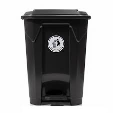 Dustbin Plastic Pedal Black and Yellow 100LTR-100K