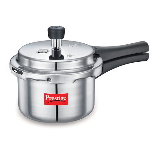 Prestige Popular Virgin Aluminium Precision Weight Valve Pressure Cooker, 1.5 L- 10038