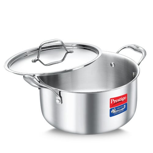 Prestige 20cm/3.2L Tri-Ply Stainless Steel Splendid Casserole- 38327