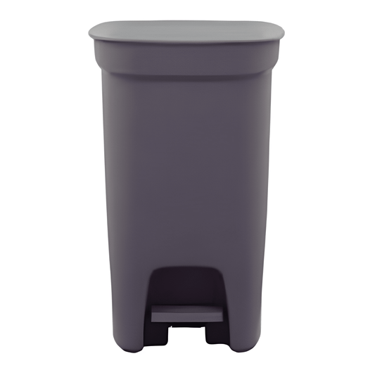 Tramontina Compact Trash Bin Pedal 10-Liter in Grey Polypropylene with Galvanized Steel Rod-92852/210