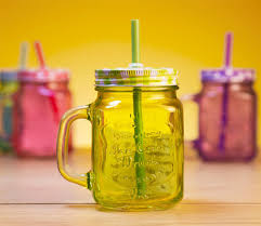 Mason Jar With Lid & Straw 450ml-447-1