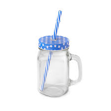 Mason Jar With Lid & Straw 450ml-447-1