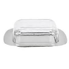 Butter Dish Stainless Steel with Plastic Lid-9688