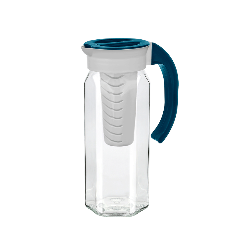 FLAY DETOX JUG WITH LID & HANDLE (BLACK / COFFEE / TURQUOISE) 1500ML-KC-108