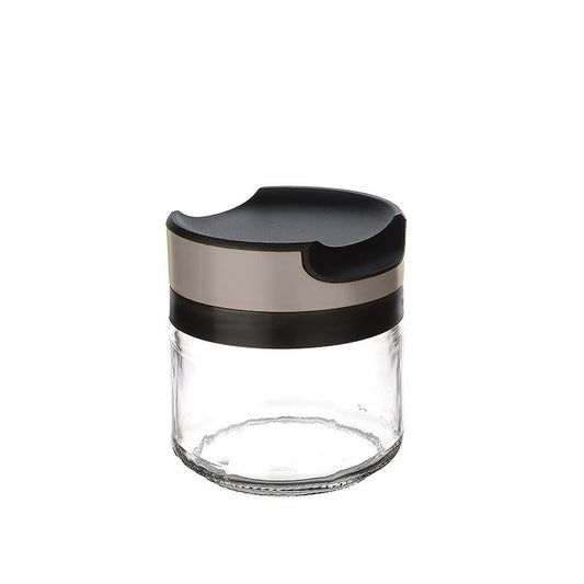 GLASSER JAR WITH LID (TURQUOISE / COFFEE / GREY)300ML-KC-420