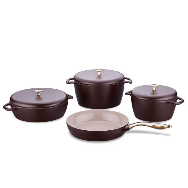 Korkmaz Gusto Sera Plus 7 Pcs Cookware Set Robusta- A2987-2