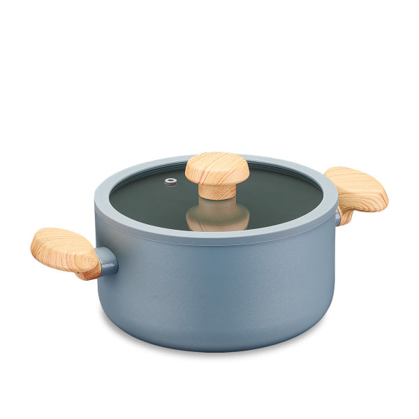 Korkmaz Mia Sera Minta Casserole with Glass Lid 24x12cm- 5L- A3833