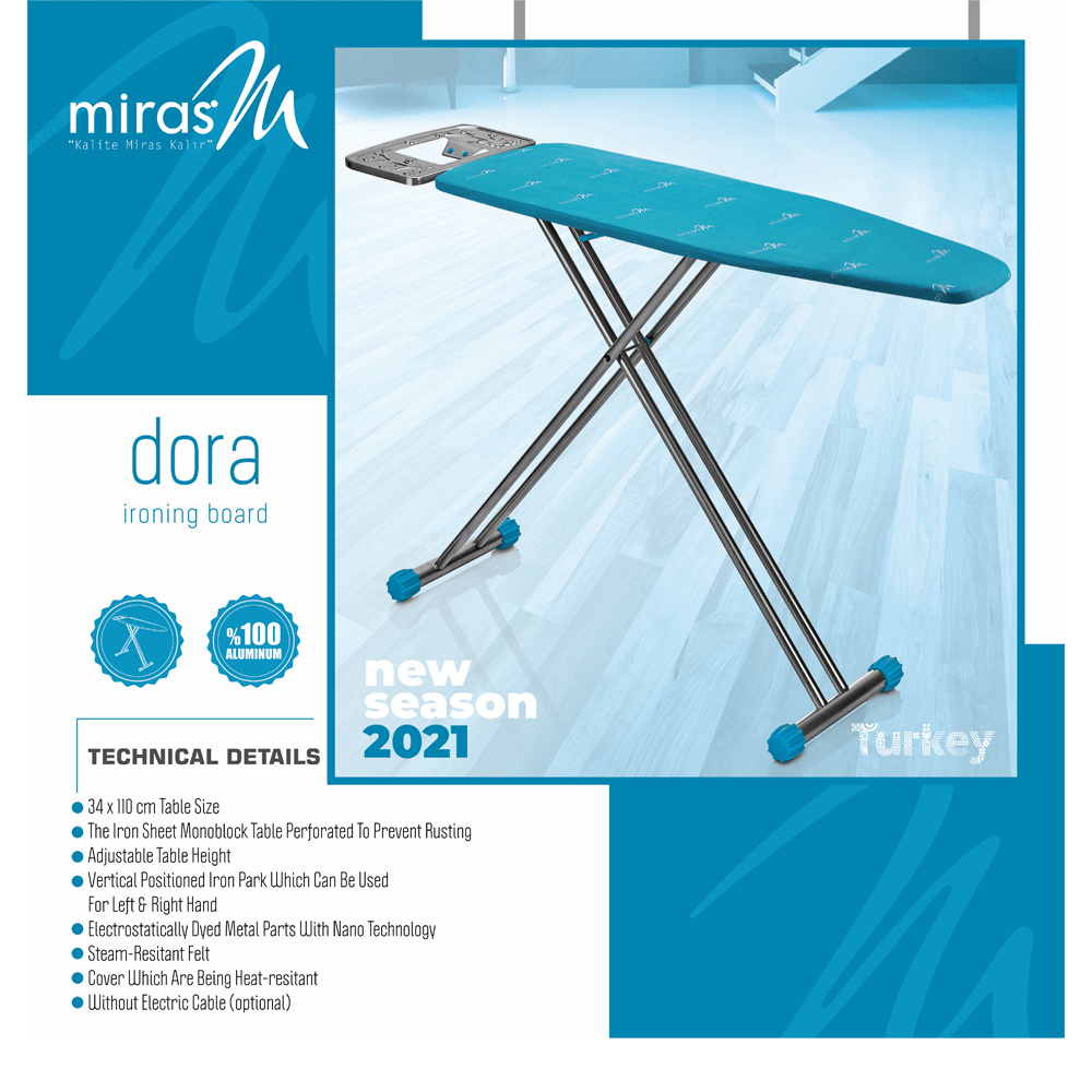 Miras Ironing Board Dora 33x110cm - 8699020020109