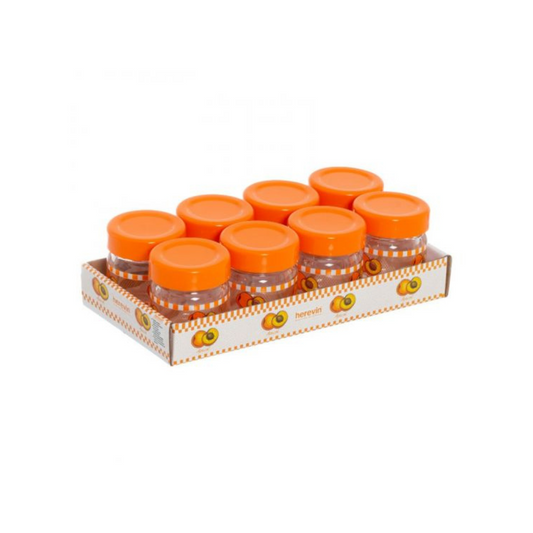Herevin 8pcs 40ml Decorated Honey & Jam Bowl Apricot - 131503-804