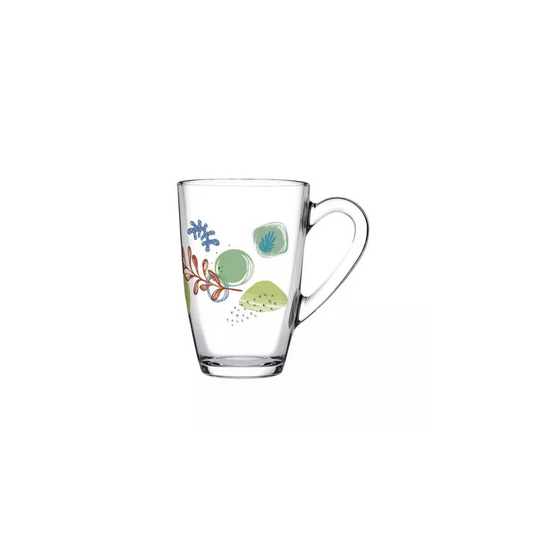 Pasabahce Aqua Sketch Decor 2pcs 325ml Tea Mugs Set - 62511